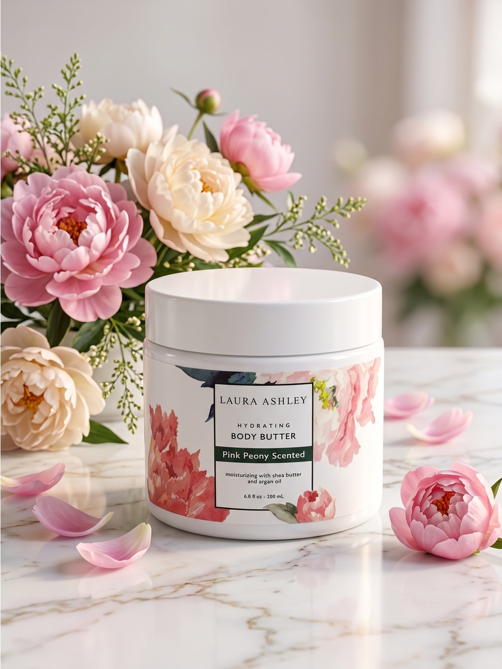 Laura Ashley Pink Peony Hydrating Body Butter 6.8 oz New